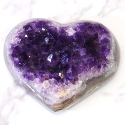 Natural Amethyst Druze Heart DS50 7 Natural Amethyst Druze Heart DS50-2 | Himalayan Salt Factory