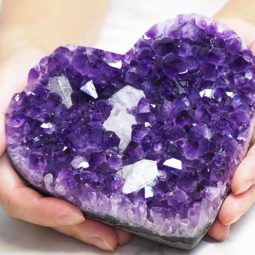 Natural Amethyst Druze Heart DS52-2 | Himalayan Salt Factory