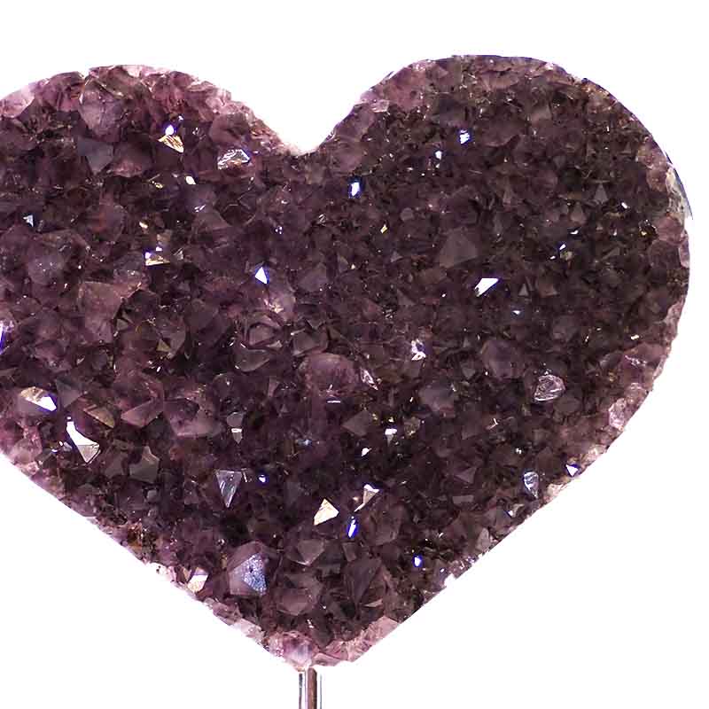 1.65kg Natural Amethyst Druze Heart DS54 4 Natural Amethyst Druze Heart DS54-2 | Himalayan Salt Factory