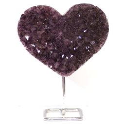 Natural Amethyst Druze Heart DS54 | Himalayan Salt Factory