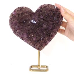 2.0kg Natural Amethyst Druze Heart DS56 6 Natural Amethyst Druze Heart DS56-1 | Himalayan Salt Factory