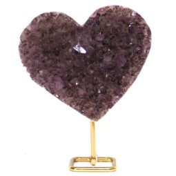 Natural Amethyst Druze Heart DS56 | Himalayan Salt Factory