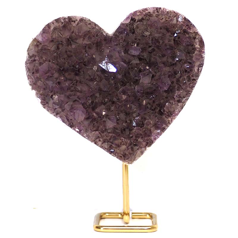 2.0kg Natural Amethyst Druze Heart DS56 3 Natural Amethyst Druze Heart DS56 | Himalayan Salt Factory