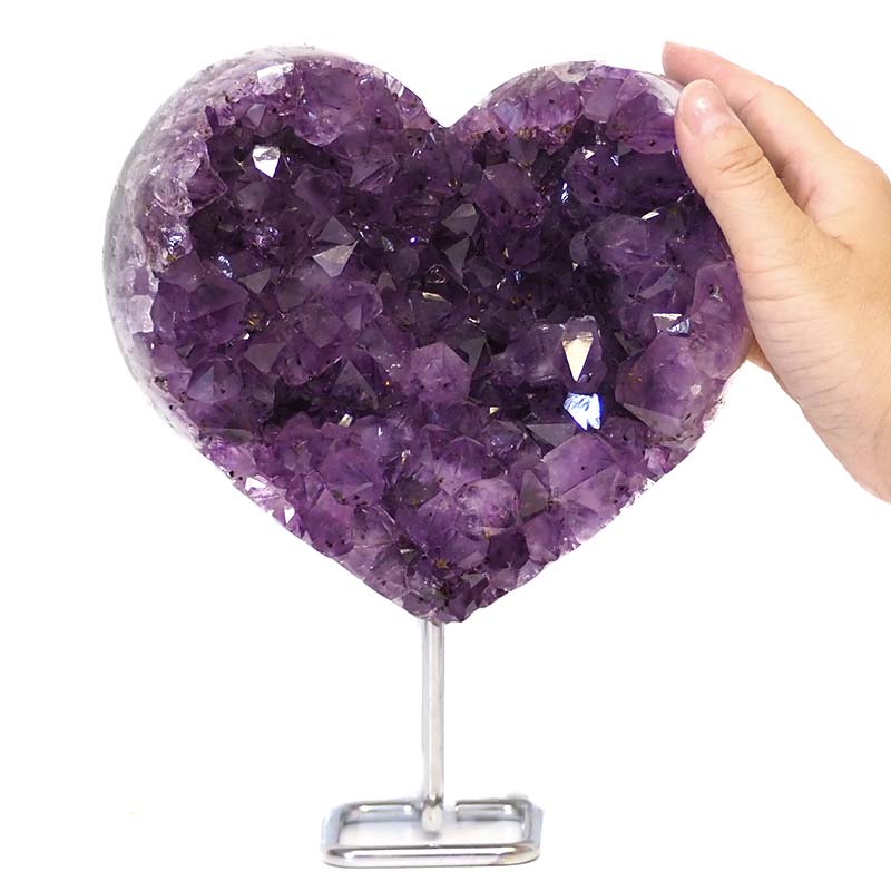 2.15kg Natural Amethyst Druze Heart DS57 4 Natural Amethyst Druze Heart DS57 | Himalayan Salt Factory