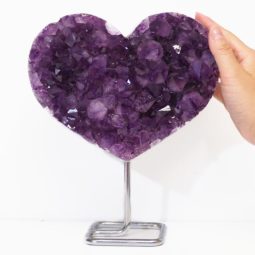 Natural Amethyst Druze Heart DS59 | Himalayan Salt Factory