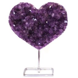 Natural Amethyst Druze Heart DS61-1 | Himalayan Salt Factory