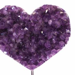 Natural Amethyst Druze Heart DS61-2 | Himalayan Salt Factory