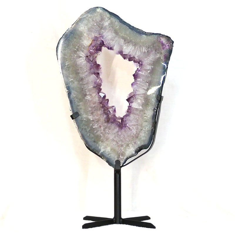 7.05kg Natural Brazil Amethyst Geode Slice DS133 3 Natural Brazil Amethyst Geode Slice DS133-1 | Himalayan Salt Factory