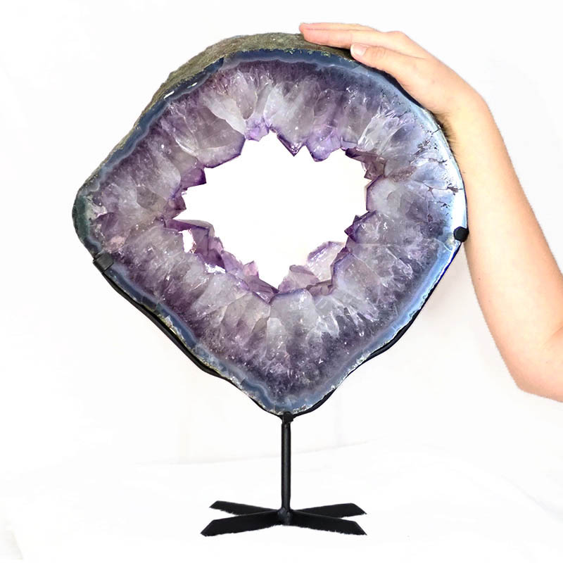 7.60kg Natural Brazil Amethyst Geode Slice DS135 4 Natural Brazil Amethyst Geode Slice DS135-2 | Himalayan Salt Factory