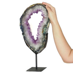 3.8kg Natural Brazil Amethyst Geode Slice DS136 6 Natural Brazil Amethyst Geode Slice DS136-2 | Himalayan Salt Factory