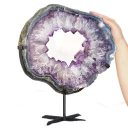 7.5kg Natural Brazil Amethyst Geode Slice DS137 6 Natural Brazil Amethyst Geode Slice DS137-1 | Himalayan Salt Factory