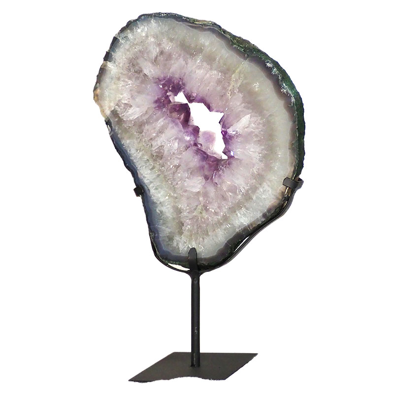 3.65kg Natural Brazil Amethyst Geode Slice DS140 3 Natural Brazil Amethyst Geode Slice DS140-1 | Himalayan Salt Factory