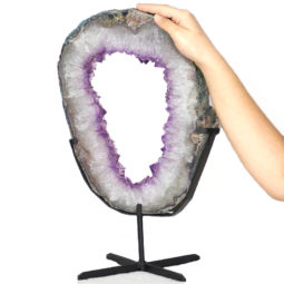 4.70kg Natural Brazil Amethyst Geode Slice DS142 7 Natural Brazil Amethyst Geode Slice DS142-3 | Himalayan Salt Factory