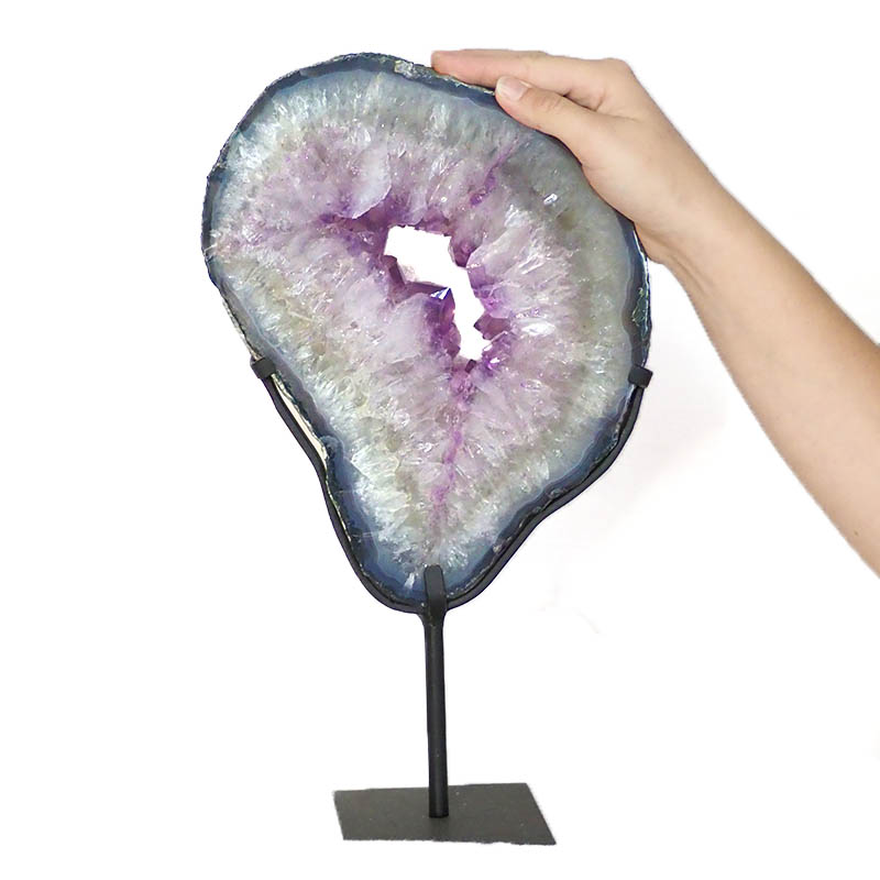 4.05kg Natural Brazil Amethyst Geode Slice DS144 4 Natural Brazil Amethyst Geode Slice DS144-2 | Himalayan Salt Factory