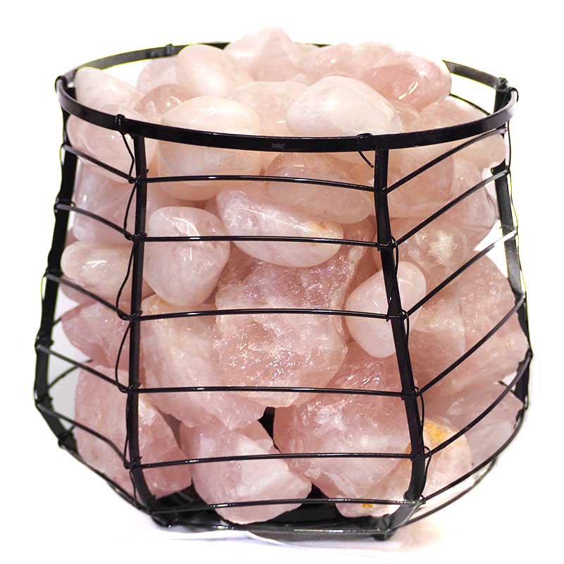 5kg Rose Quartz Crystal Double Rock and Gemstones Love Capsule Lamp 3 Rose Quartz Crystal Double Rock and Gemstones Love Capsule Lamp | Himalayan Salt Factory