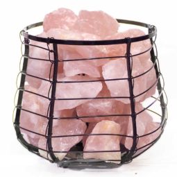 Rose Quartz Crystal Rock Love Capsule Lamp | Himalayan Salt Factory