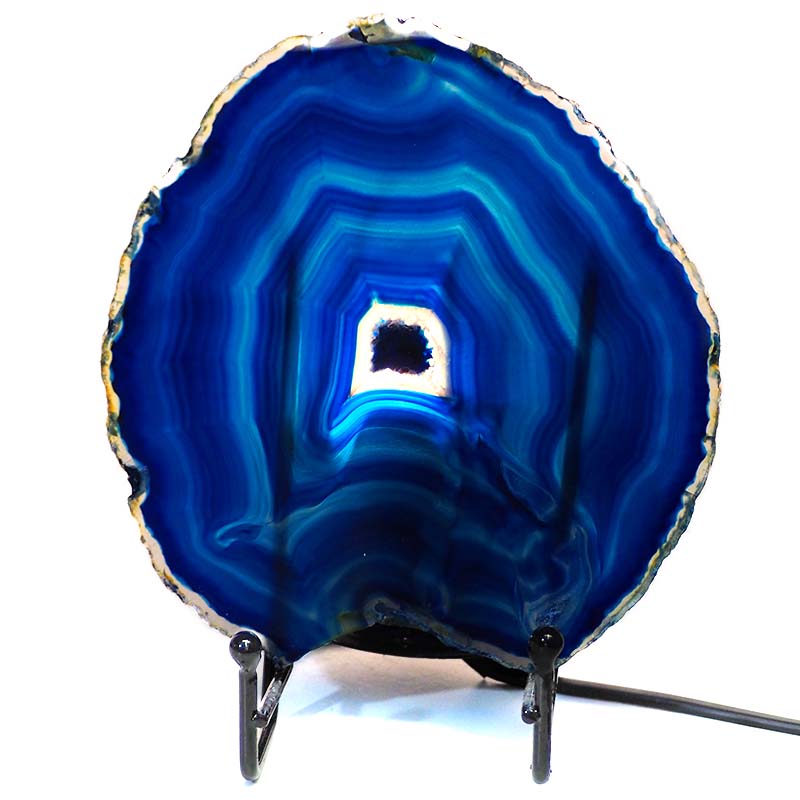 Sliced Brazilian Crystal Agate Lamp S249 3 Sliced Brazilian Crystal Agate Lamp S249-2 | Himalayan Salt Factory