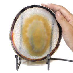 Sliced Brazilian Crystal Agate Lamp S251-1 | Himalayan Salt Factory