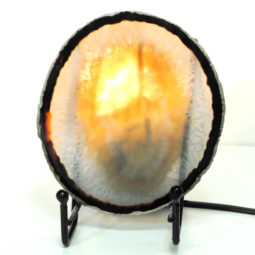 Sliced Brazilian Crystal Agate Lamp S251 | Himalayan Salt Factory