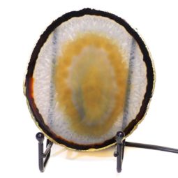 Sliced Brazilian Crystal Agate Lamp S251 | Himalayan Salt Factory