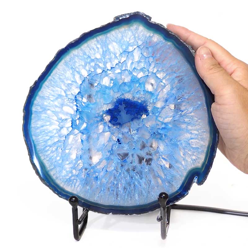 Sliced Brazilian Crystal Agate Lamp S252 5 Sliced Brazilian Crystal Agate Lamp S252-1 | Himalayan Salt Factory