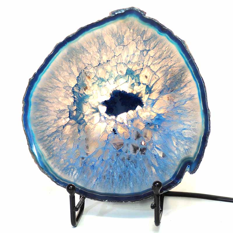 Sliced Brazilian Crystal Agate Lamp S252 3 Sliced Brazilian Crystal Agate Lamp S252-2 | Himalayan Salt Factory