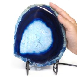 Sliced Brazilian Crystal Agate Lamp S255 | Himalayan Salt Factory