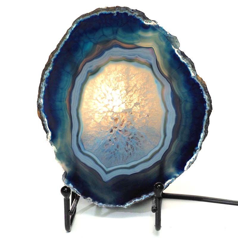 Sliced Brazilian Crystal Agate Lamp S256 4 Sliced Brazilian Crystal Agate Lamp S256 | Himalayan Salt Factory