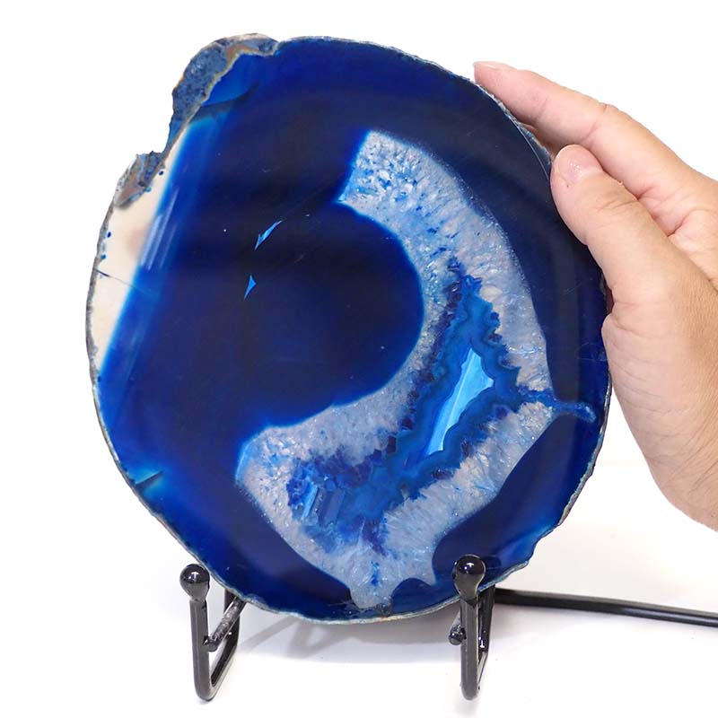 Sliced Brazilian Crystal Agate Lamp S257 5 Sliced Brazilian Crystal Agate Lamp S257 | Himalayan Salt Factory