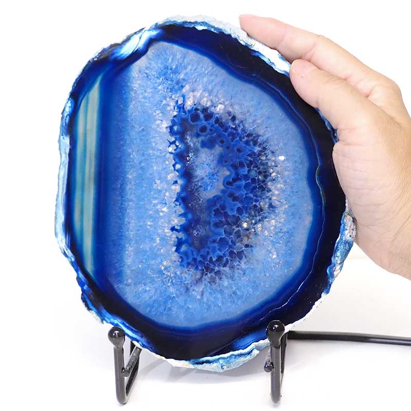 Sliced Brazilian Crystal Agate Lamp S258 5 Sliced Brazilian Crystal Agate Lamp S258 | Himalayan Salt Factory