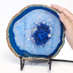 Sliced Brazilian Crystal Agate Lamp S260 8 Sliced Brazilian Crystal Agate Lamp S260 | Himalayan Salt Factory