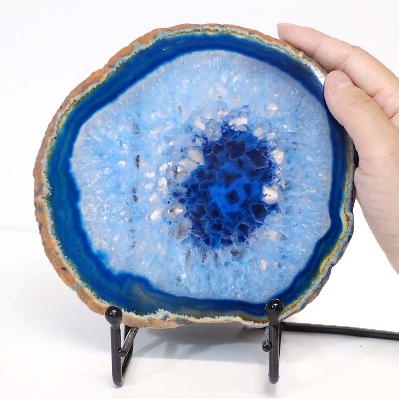 Sliced Brazilian Crystal Agate Lamp S260 5 Sliced Brazilian Crystal Agate Lamp S260 | Himalayan Salt Factory