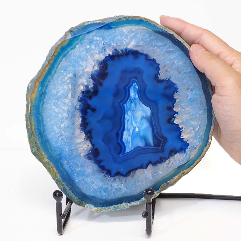 Sliced Brazilian Crystal Agate Lamp S261 5 Sliced Brazilian Crystal Agate Lamp S261 | Himalayan Salt Factory