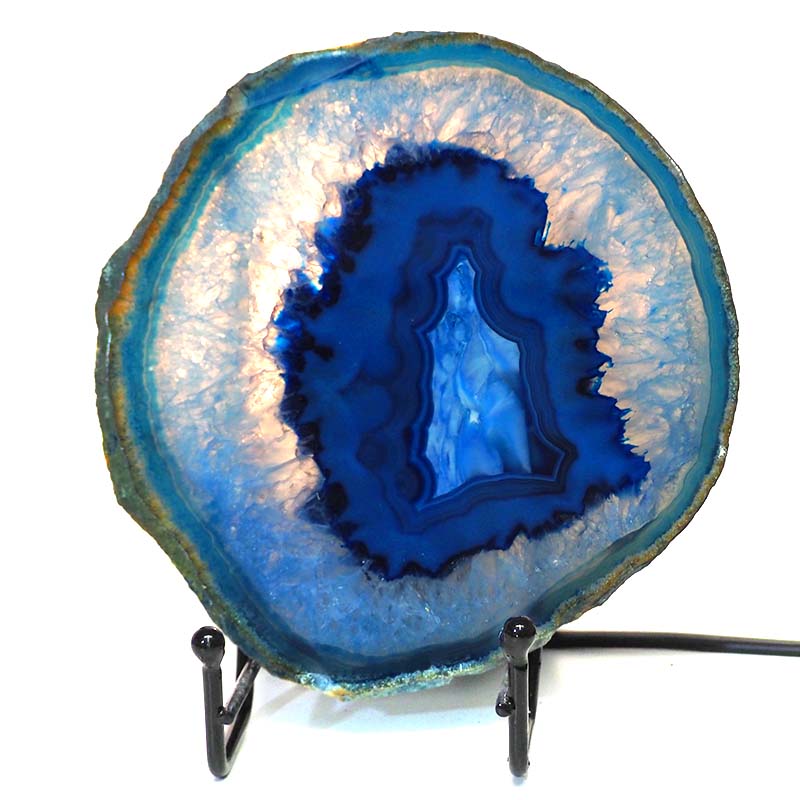 Sliced Brazilian Crystal Agate Lamp S261 4 Sliced Brazilian Crystal Agate Lamp S261 | Himalayan Salt Factory