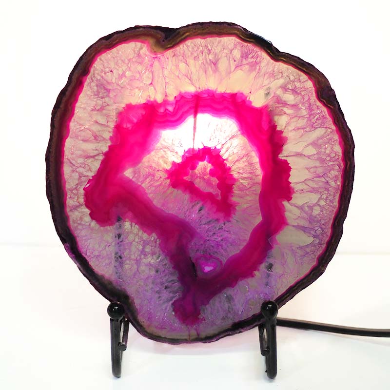 Sliced Brazilian Crystal Agate Lamp S265 4 Sliced Brazilian Crystal Agate Lamp S265 | Himalayan Salt Factory
