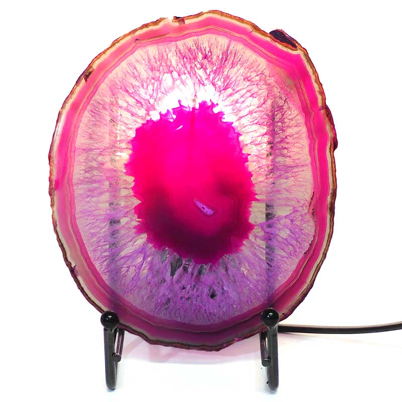 Sliced Brazilian Crystal Agate Lamp S266 4 Sliced Brazilian Crystal Agate Lamp S266 | Himalayan Salt Factory