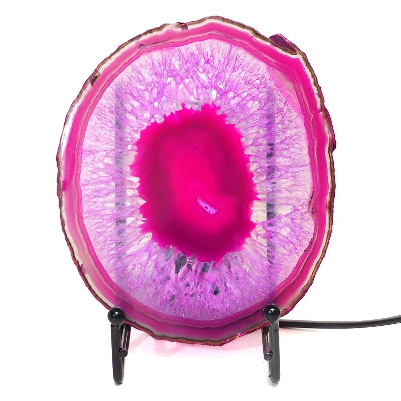 Sliced Brazilian Crystal Agate Lamp S266 3 Sliced Brazilian Crystal Agate Lamp S266 | Himalayan Salt Factory