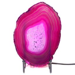 Sliced Brazilian Crystal Agate Lamp S267 | Himalayan Salt Factory