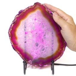 Sliced Brazilian Crystal Agate Lamp S268 | Himalayan Salt Factory