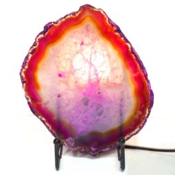 Sliced Brazilian Crystal Agate Lamp S268 | Himalayan Salt Factory