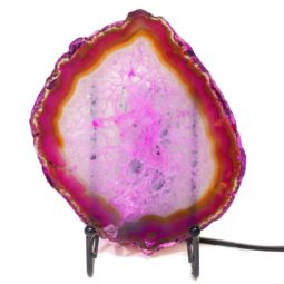 Sliced Brazilian Crystal Agate Lamp S268 | Himalayan Salt Factory