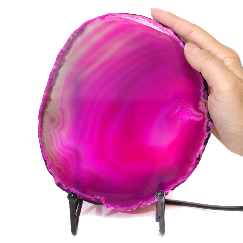 Sliced Brazilian Crystal Agate Lamp S270 5 Sliced Brazilian Crystal Agate Lamp S270 | Himalayan Salt Factory