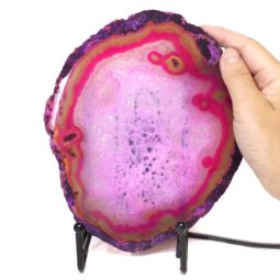 Sliced Brazilian Crystal Agate Lamp S272 9 Sliced Brazilian Crystal Agate Lamp S272 | Himalayan Salt Factory