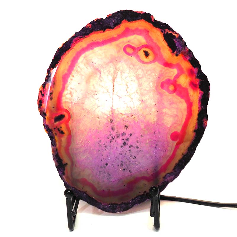 Sliced Brazilian Crystal Agate Lamp S272 4 Sliced Brazilian Crystal Agate Lamp S272 | Himalayan Salt Factory