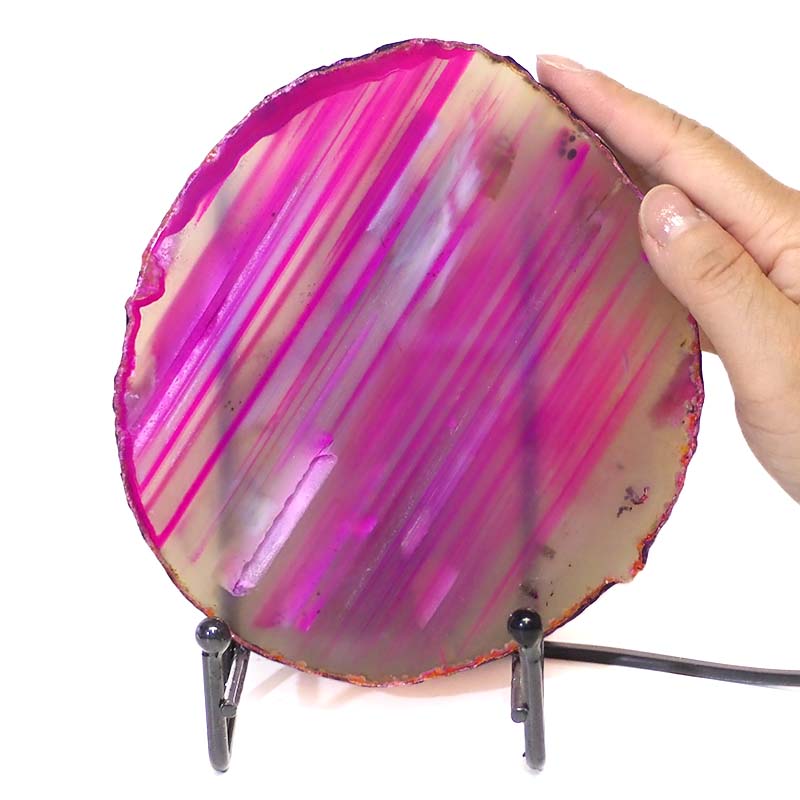 Sliced Brazilian Crystal Agate Lamp S273 5 Sliced Brazilian Crystal Agate Lamp S273 | Himalayan Salt Factory