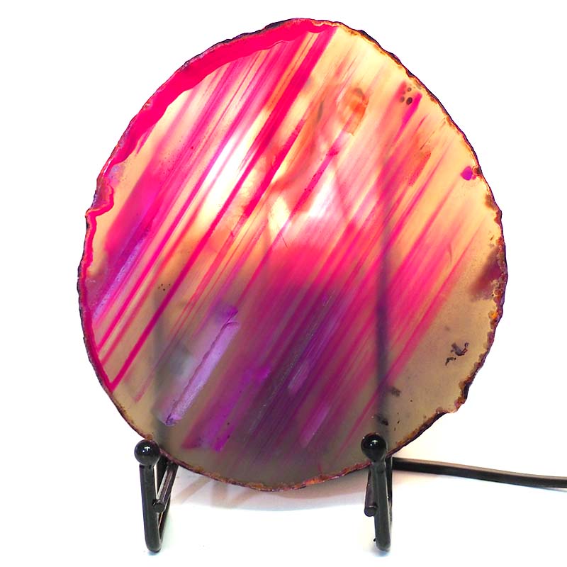 Sliced Brazilian Crystal Agate Lamp S273 4 Sliced Brazilian Crystal Agate Lamp S273 | Himalayan Salt Factory