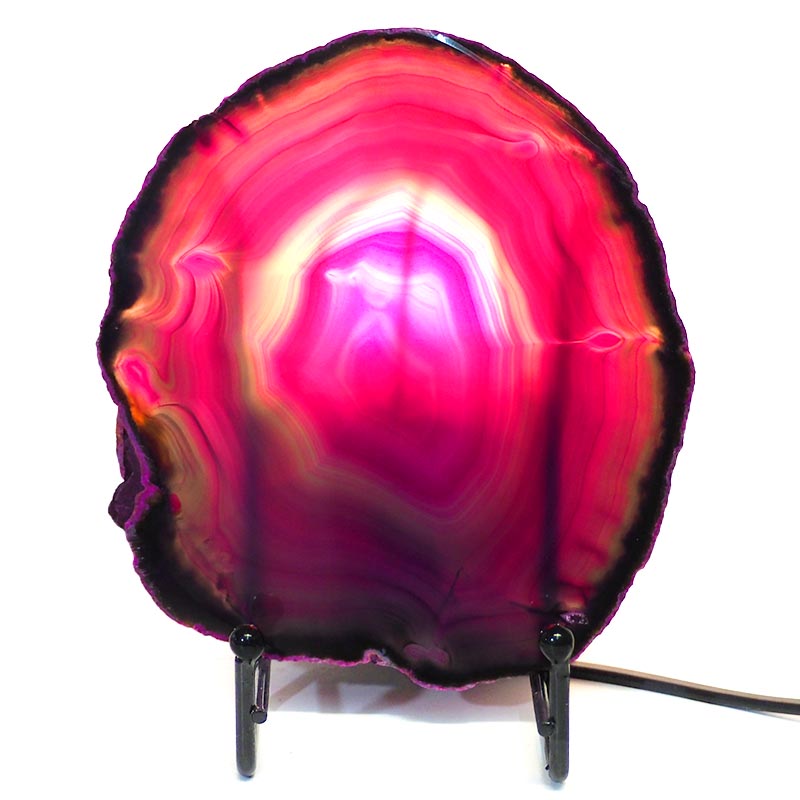Sliced Brazilian Crystal Agate Lamp S275 4 Sliced Brazilian Crystal Agate Lamp S275 | Himalayan Salt Factory