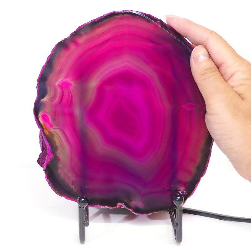 Sliced Brazilian Crystal Agate Lamp S275 5 Sliced Brazilian Crystal Agate Lamp S275 | Himalayan Salt Factory