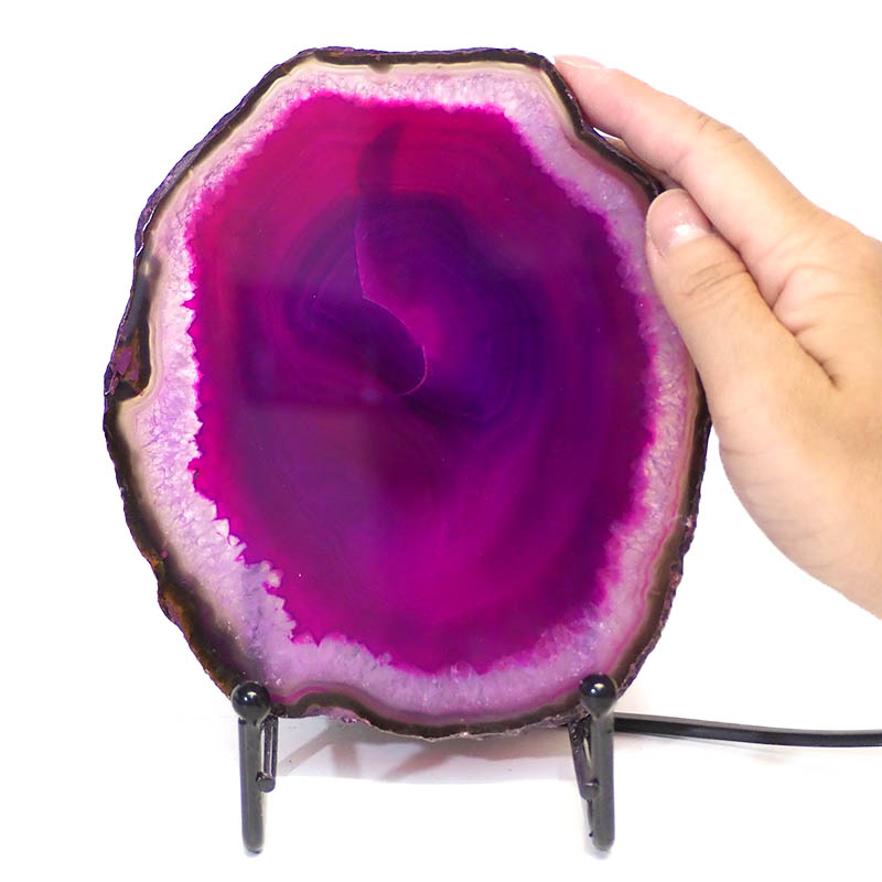 Sliced Brazilian Crystal Agate Lamp S283 5 Sliced Brazilian Crystal Agate Lamp S283 | Himalayan Salt Factory