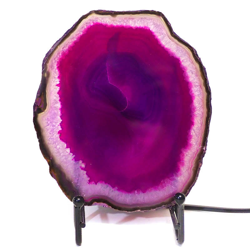 Sliced Brazilian Crystal Agate Lamp S283 3 Sliced Brazilian Crystal Agate Lamp S283 | Himalayan Salt Factory